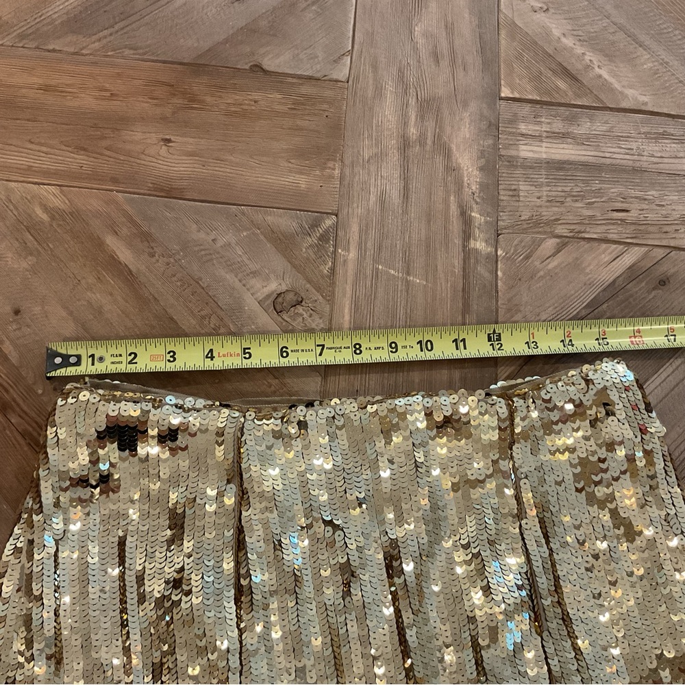 J.Crewβ Collection Gold Sequin Midi Skirt NWT - Picture 8 of 9